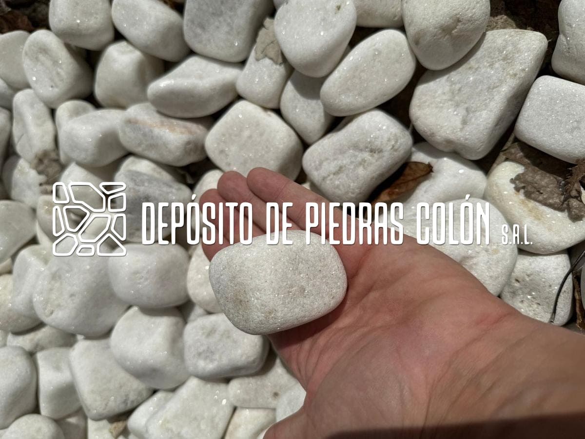 Decorativas y paisajismo Tamboreado Blanco